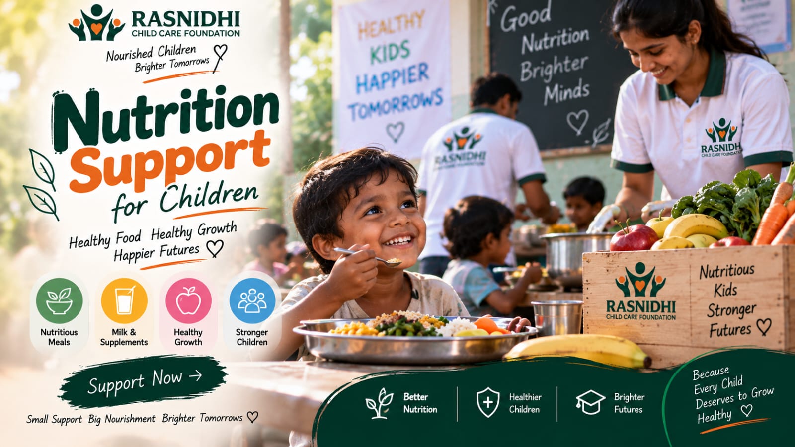 Nutrition Support for Children campaign banner